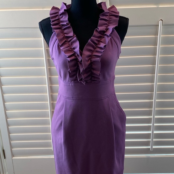 Banana Republic purple dress petite size 0 - Picture 1 of 8